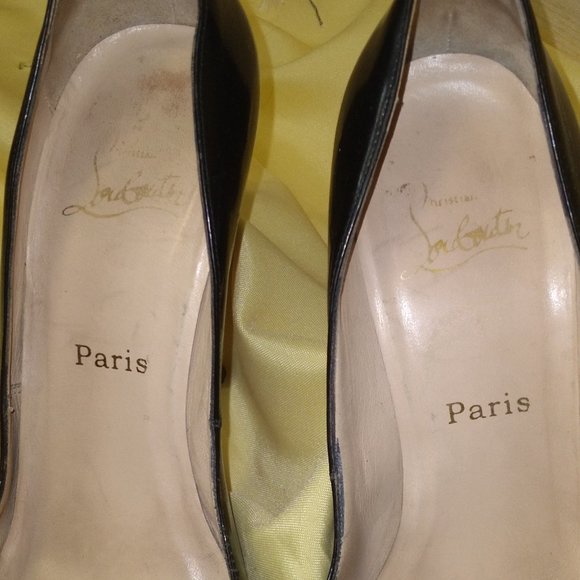 Christian Louboutin Heels in Size 40 Black Leather US Size 10 - Picture 3 of 7